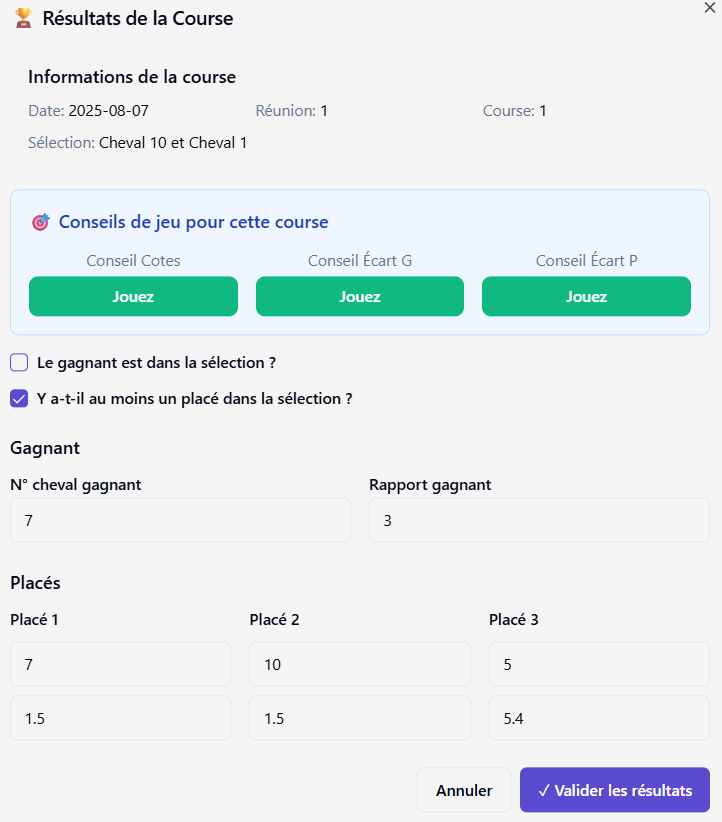 Résultats